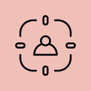 Person icon inside focus frame